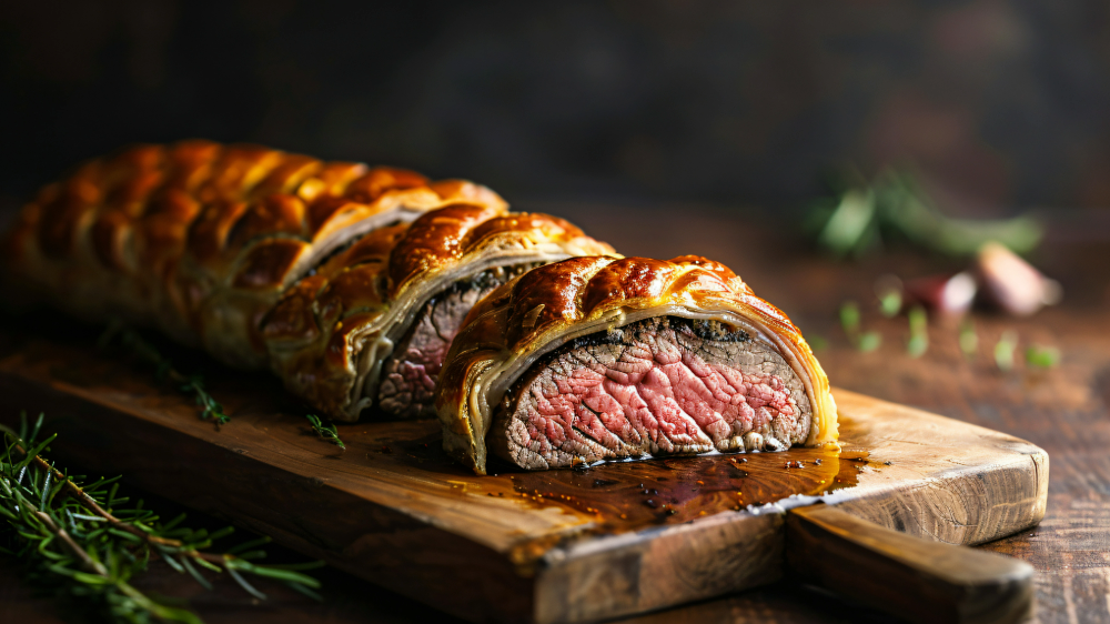 Image of a finished Beef Wellington