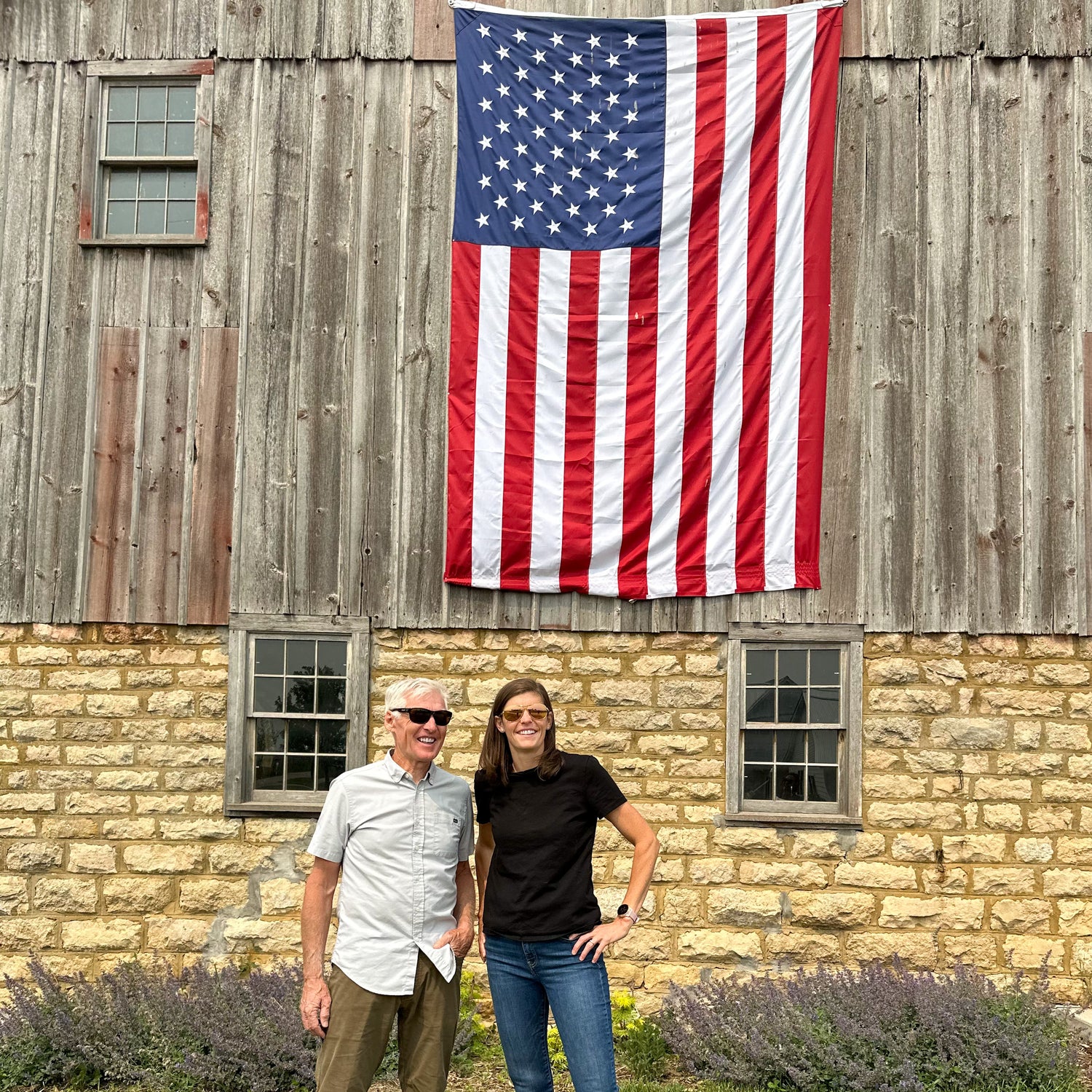 Blackberry Ridge Farms raises grass fed and finished beef in Winona, MN. Picture of Erin Gervais and Will Oberton, owners of Blackberry Ridge.