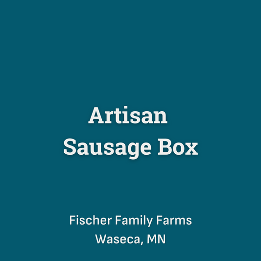 Artisan Sausage Box including 3 1lb Original Ground Pork, 3 1lb Italian Sausage, 2 1lb Pizza Sausage, 2 1lb Chorizo Sausage