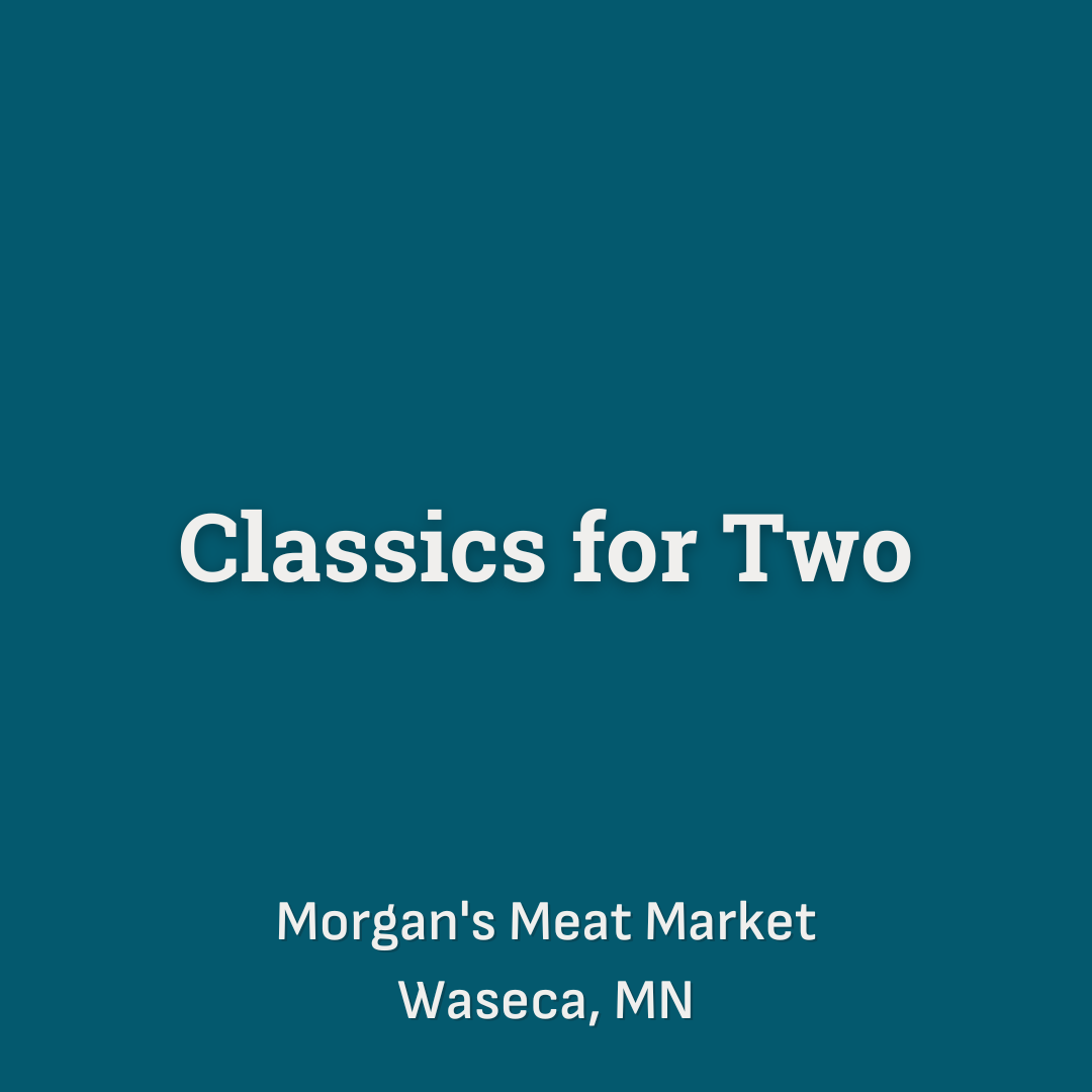 Classics for Two including 2 Thick Cut Boneless Duroc Pork Chops, 2 Ribeye Steak, 2 Chicken Breasts