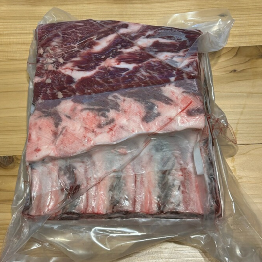 A packaged American Wagyu Prime Rib Roast from Verlinde Farms, approximately 9.0-10.0 pounds.